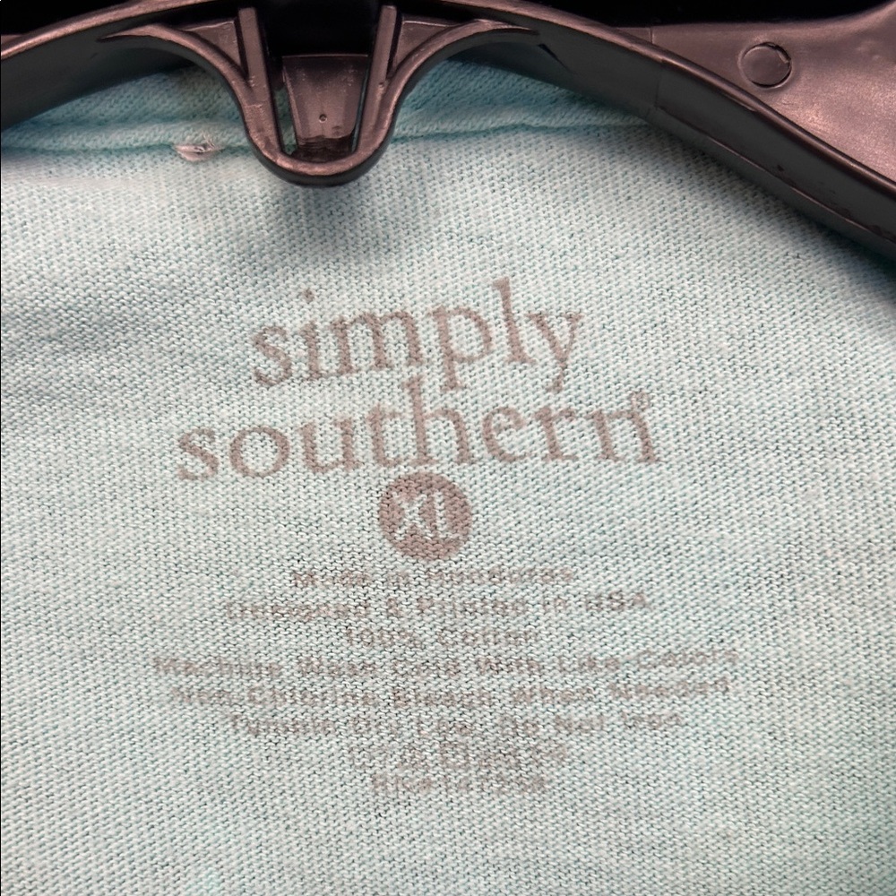 Simply Southern Turquoise Snowman Long Sleeve Tee - Picture 2 of 5